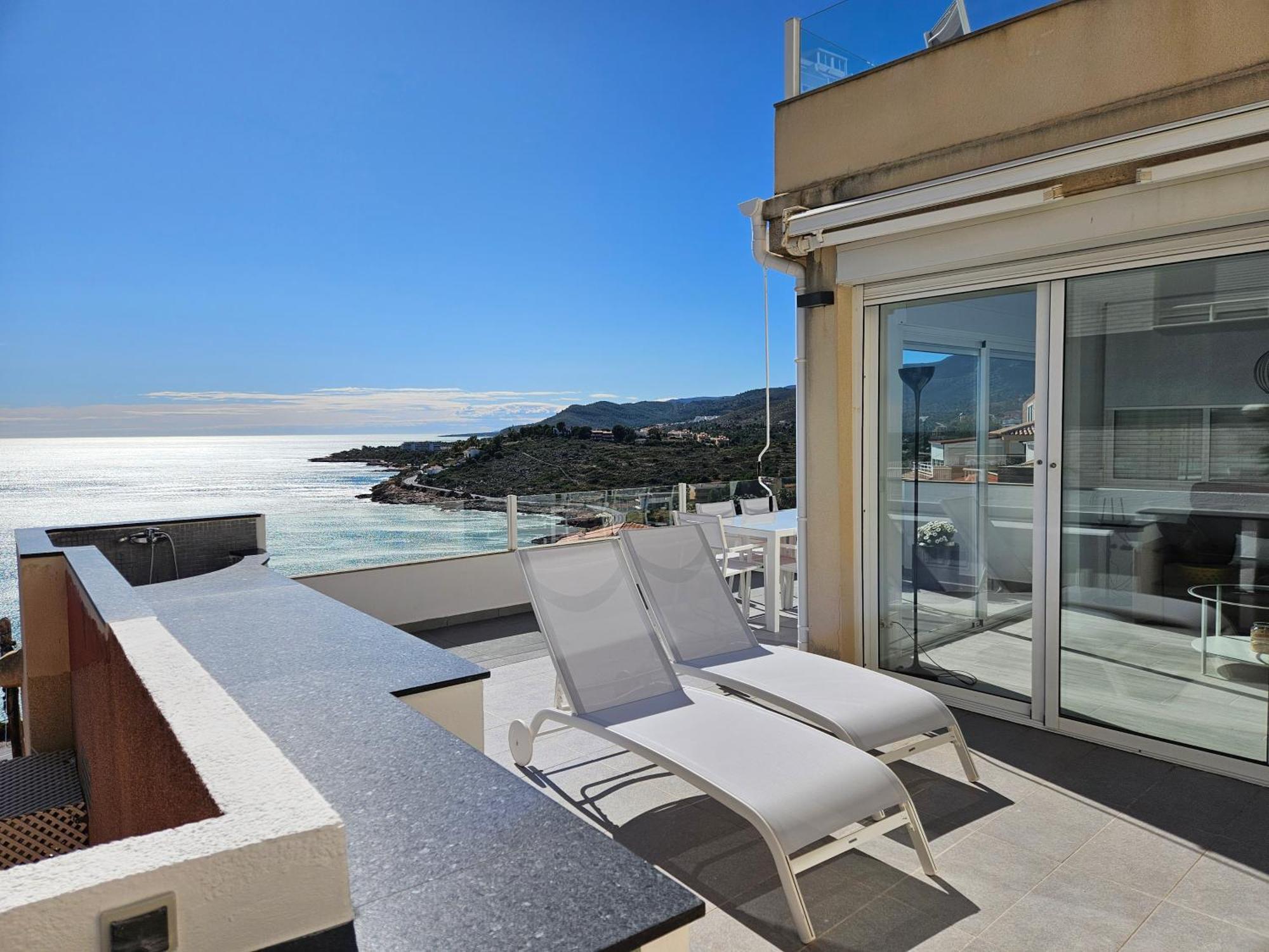 Fantastico Duplex Con Vistas Impresionantes Al Mar Lägenhet Peñíscola Exteriör bild